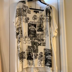 BLEU oversized, lightweight cotton tee shirt in size 3x